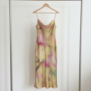 Elegant Maxi Multicolor Strapless Dress